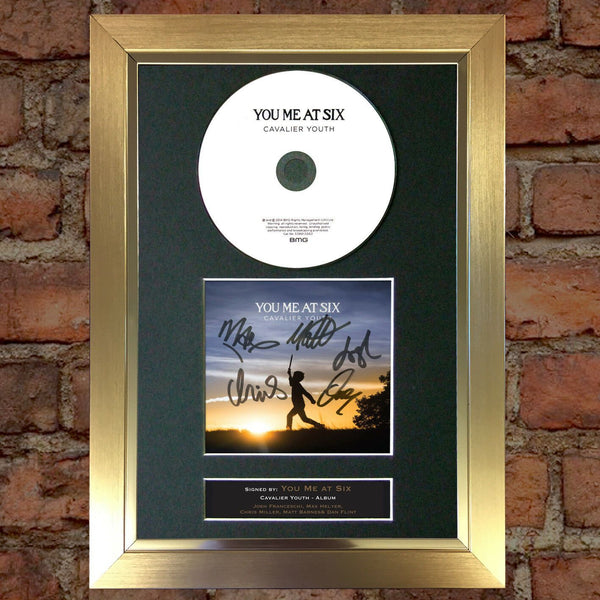 YOU ME AT SIX Cavalier Youth Album Signed CD COVER MOUNTED A4 Autograph Print 59