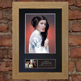 CARRIE FISHER Princess Leia Star Wars Signed Autograph Mounted PRINT A4 540