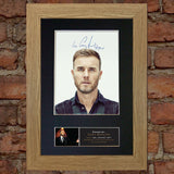 GARY BARLOW Signed Autograph Mounted Photo REPRODUCTION PRINT A4 402
