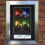 JLS No1 leather jackets Mounted Signed Photo Reproduction Autograph Print A4 200