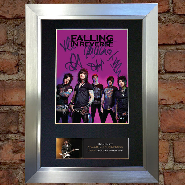 FALLING IN REVERSE Reproduction Autograph Mounted Signed Photo RE-PRINT A4 571