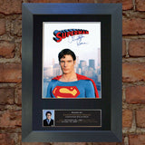 CHRISTOPHER REEVE superman Autograph Mounted Photo Reproduction PRINT A4 373