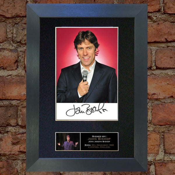 JOHN BISHOP Autograph Mounted Signed Photo Reproduction Print A4 181