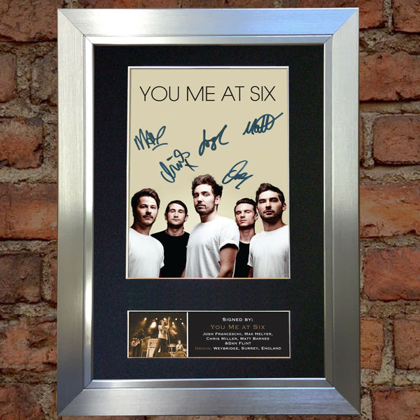 YOU ME AT SIX Signed Autograph Mounted Photo Reproduction A4 Print 421