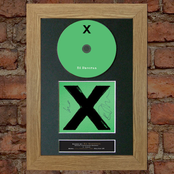 ED SHEERAN X Album Signed CD COVER MOUNTED A4 Autograph Repro Print (55)