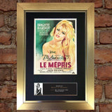 BRIGITTE BARDOT Le Mepris Poster Signed Autograph Quality Mounted PRINT A4 531