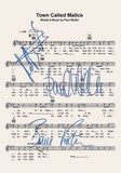 The Jam Town Called Malice Signed Music Sheet Album Autograph Print #807