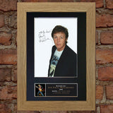 PAUL McCARTNEY Autograph Mounted Signed Photo Reproduction PRINT A4 169