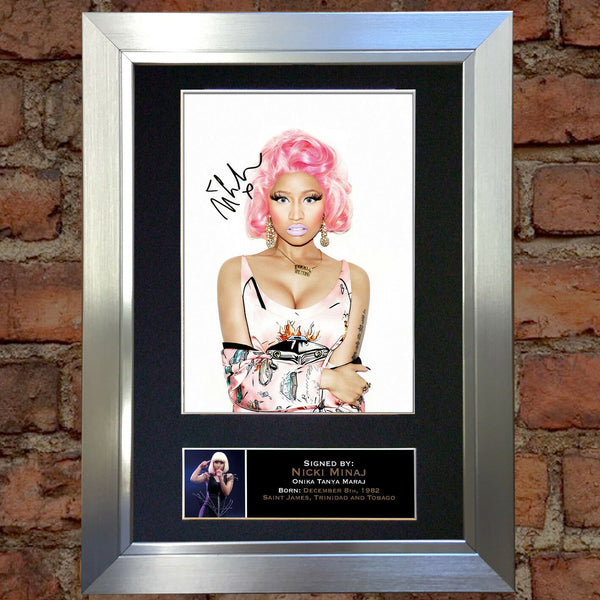 NICKI MINAJ Mounted Signed Photo Reproduction Autograph Print A4 212
