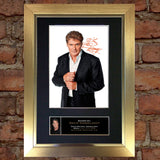 DAVID HASSELHOFF Mounted Signed Photo Reproduction Autograph Print A4 102