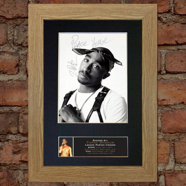 TUPAC SHAKUR Rap Artist Very Rare Signed Autograph Mounted Photo RE-PRINT A4 664