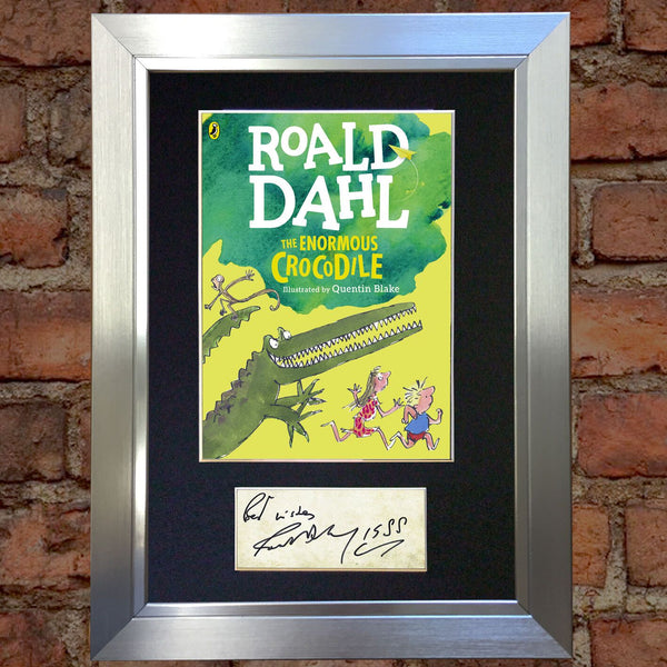 ROALD DAHL The Enormous Crocodile Book Cover Autograph Signed A4 Print 681