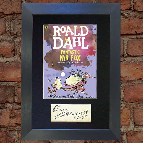 ROALD DAHL Fantastic Mr Fox Book Cover Autograph Signed Repro A4 Print 672