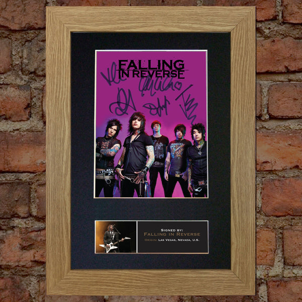 FALLING IN REVERSE Reproduction Autograph Mounted Signed Photo RE-PRINT A4 571