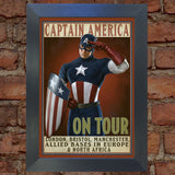 CAPTAIN AMERICA ON TOUR Comic Poster Reproduction Vintage Wall Art Print #5