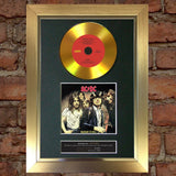 #150 GOLD DISC ACDC Highway to Hell Album CD Signed Autograph Mounted Repro A4