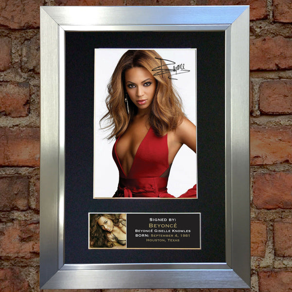 BEYONCE No1 Mounted Signed Photo Reproduction Autograph Print A4 234