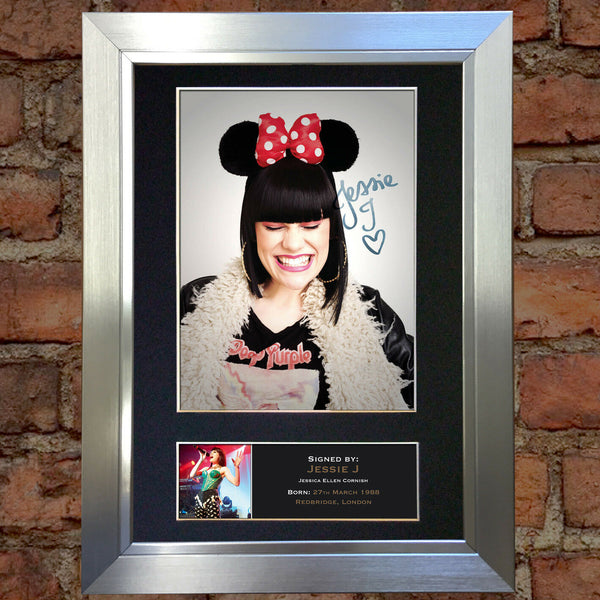 JESSIE J No1 Autograph Mounted Photo Reproduction QUALITY PRINT A4 286