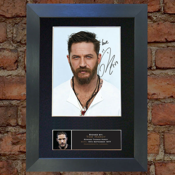 TOM HARDY Quality Signed Mounted Autograph Photo Print (A4) 580
