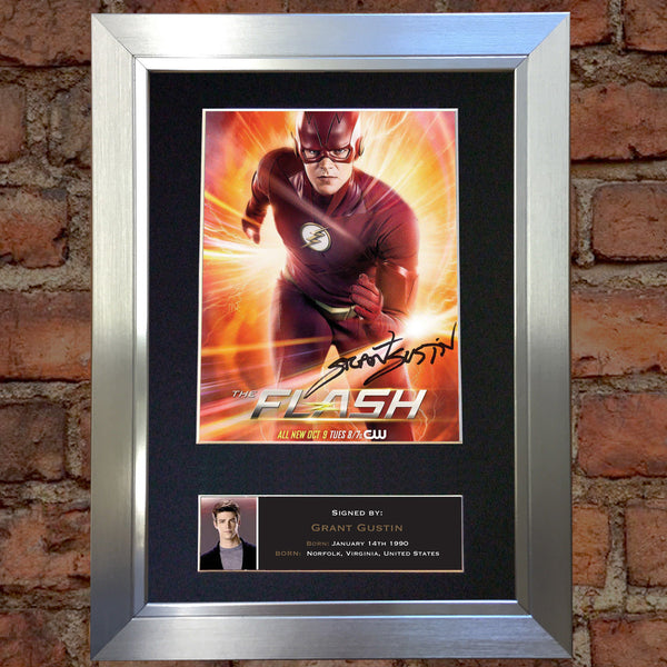 FLASH Grant Gustin Autograph Mounted Signed Photo Reproduction Print Poster 762