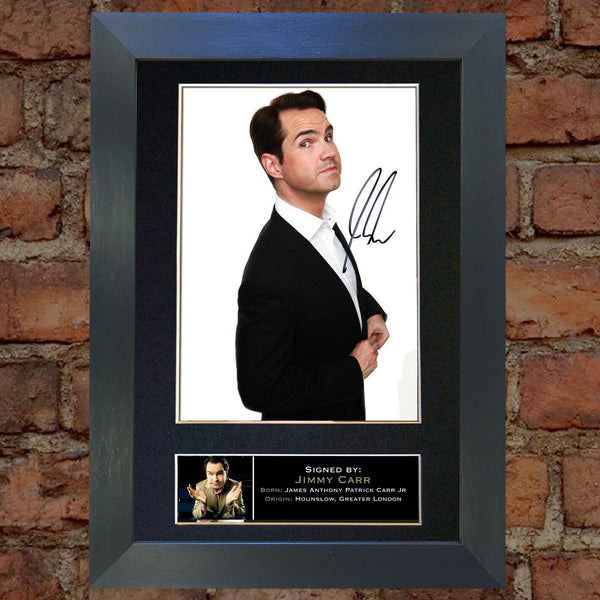 JIMMY CARR Autograph Mounted Photo Reproduction QUALITY PRINT A4 131