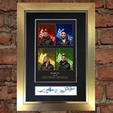 JLS No1 leather jackets Mounted Signed Photo Reproduction Autograph Print A4 200