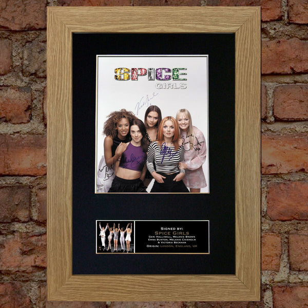 SPICE GIRLS Mounted Signed Photo Reproduction Autograph Print A4 301