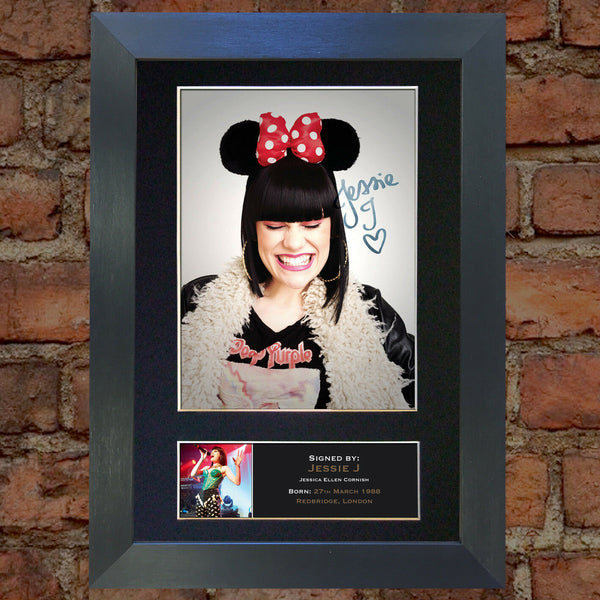 JESSIE J No1 Autograph Mounted Photo Reproduction QUALITY PRINT A4 286