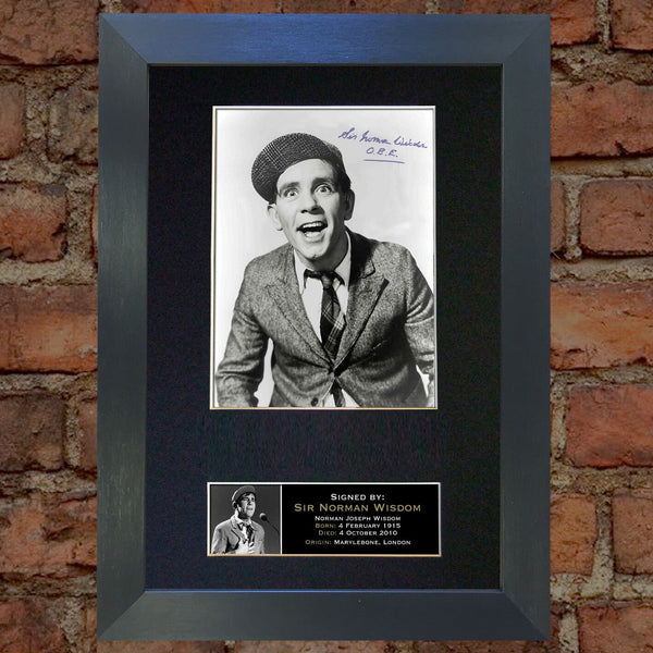 NORMAN WISDOM Autograph Mounted Signed Photo Reproduction Print A4 29