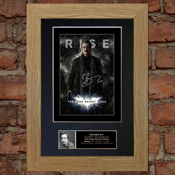 GARY OLDMAN Batman Signed Autograph Mounted Photo REPRODUCTION PRINT A4 105