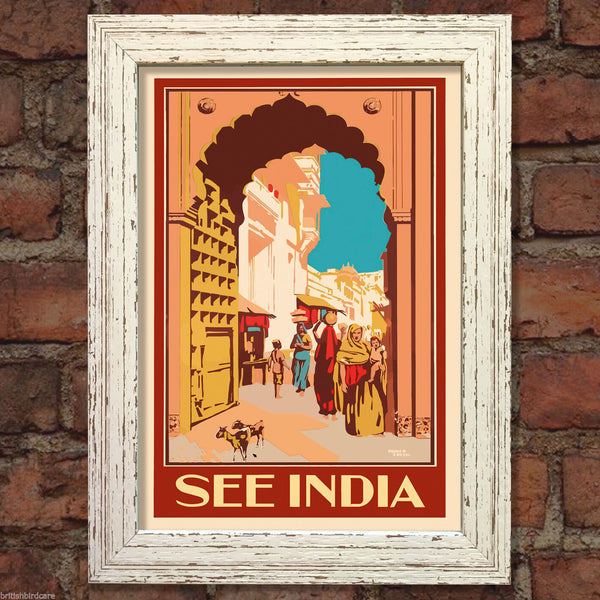 INDIA VINTAGE RETRO TRAVEL Poster Nostalgic Home Art Print Wall Decor #39