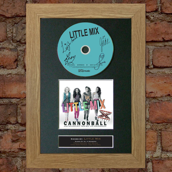 LITTLE MIX Cannonball Signed CD DISC Reproduction MOUNTED A4 Autograph Print (8)