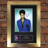 PRINCE Mounted Signed Photo Reproduction Autograph Print A4 376