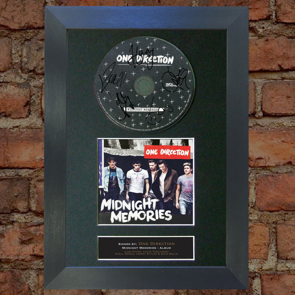 ONE DIRECTION 1D Midnight Memories Signed CD COVER MOUNTED A4 Autograph Print 53