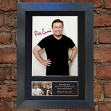 RICKY GERVAIS Mounted Signed Photo Reproduction Autograph Print A4 22