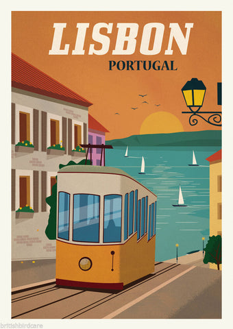 LISBON VINTAGE RETRO TRAVEL Poster Nostalgic Home Art Print Wall Decor #47