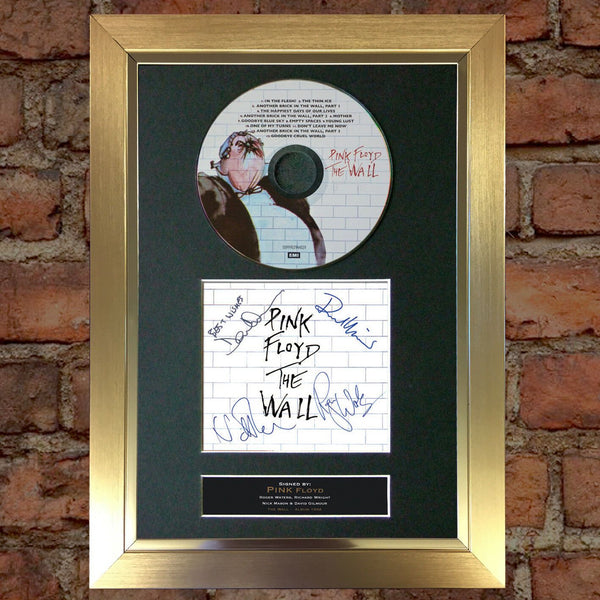 PINK FLOYD The Wall Album Signed CD DISC MOUNTED A4 Reproduction Autograph 13