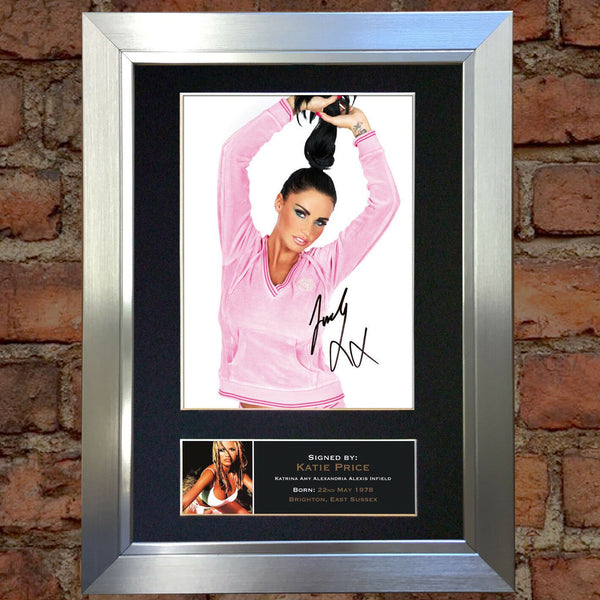 KATIE PRICE "JORDAN" Mounted Signed Photo Reproduction Autograph Print A4 217