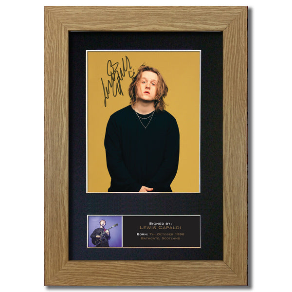 Lewis Capaldi Photo Autograph Mounted Repro Signed Print Ermias Asghedom A4 808