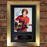 ED SHEERAN No2 Mounted Signed Photo Reproduction Autograph Print A4 80