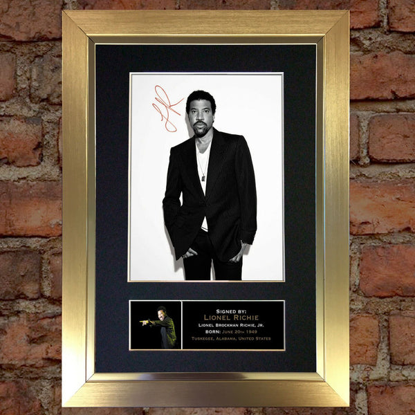 LIONEL RICHIE Autograph Mounted Signed Photo Reproduction Print A4 259