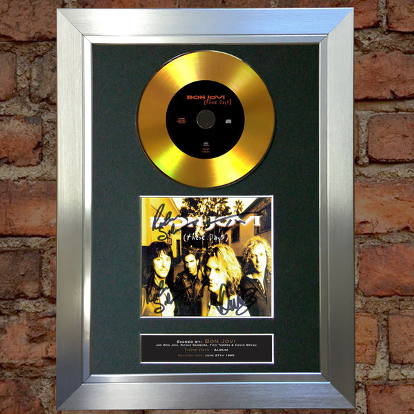 #140 GOLD DISC BON JOVI These Days Signed Autograph Mounted Repro A4