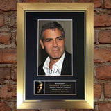 GEORGE CLOONEY Mounted Signed Photo Reproduction Autograph Print A4 7