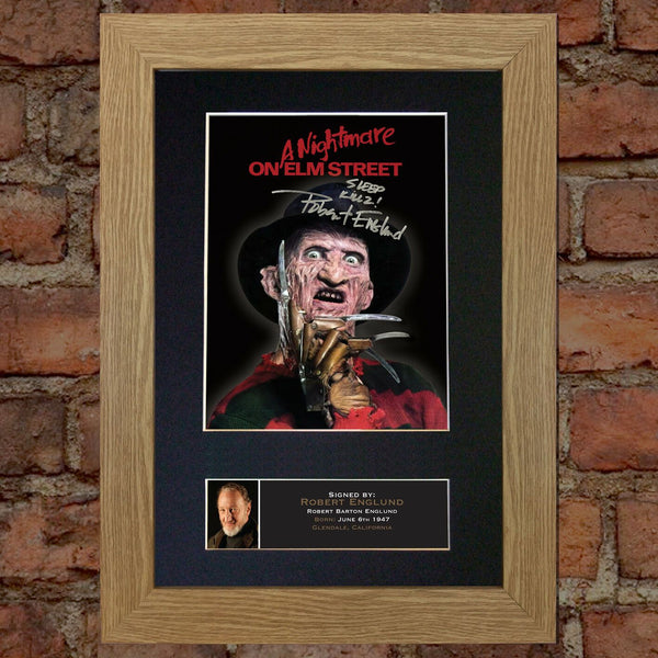 ROBERT ENGLUND Freddie Kruger Autograph Mounted Photo REPRO QUALITY PRINT A4 381