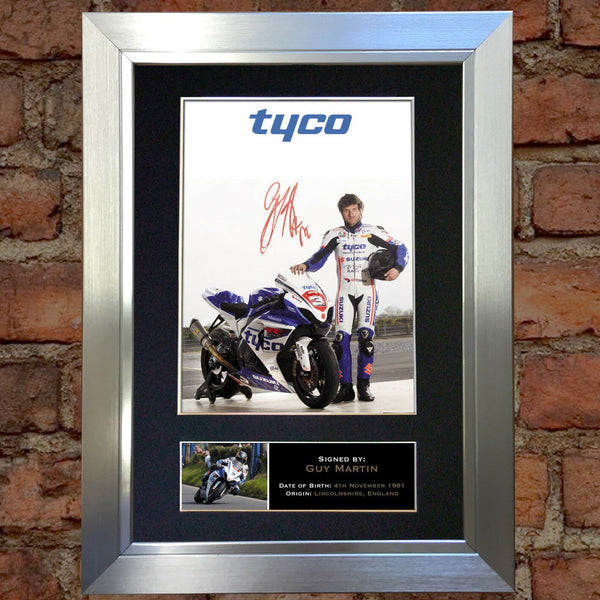 GUY MARTIN Mounted Signed Photo Reproduction Autograph Print A4 307