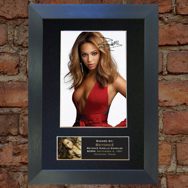 BEYONCE No1 Mounted Signed Photo Reproduction Autograph Print A4 234