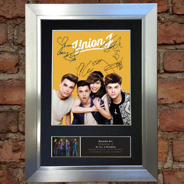 UNION J No2 Mounted Signed Photo Reproduction Autograph Print A4 350