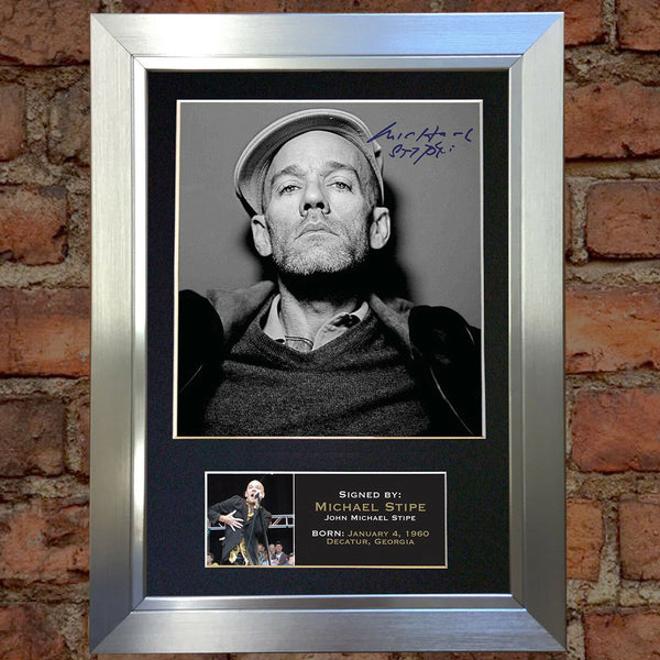 MICHAEL STIPE REM Mounted Signed Photo Reproduction Autograph Print A4 63