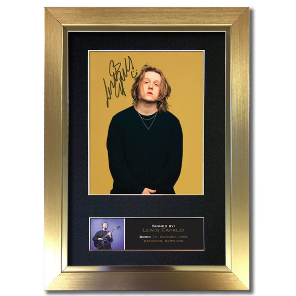 Lewis Capaldi Photo Autograph Mounted Repro Signed Print Ermias Asghedom A4 808