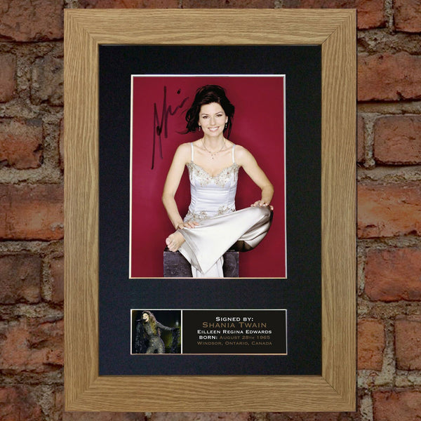 SHANIA TWAIN Very Rare Quality Autograph Mounted Signed Photo PRINT A4 667